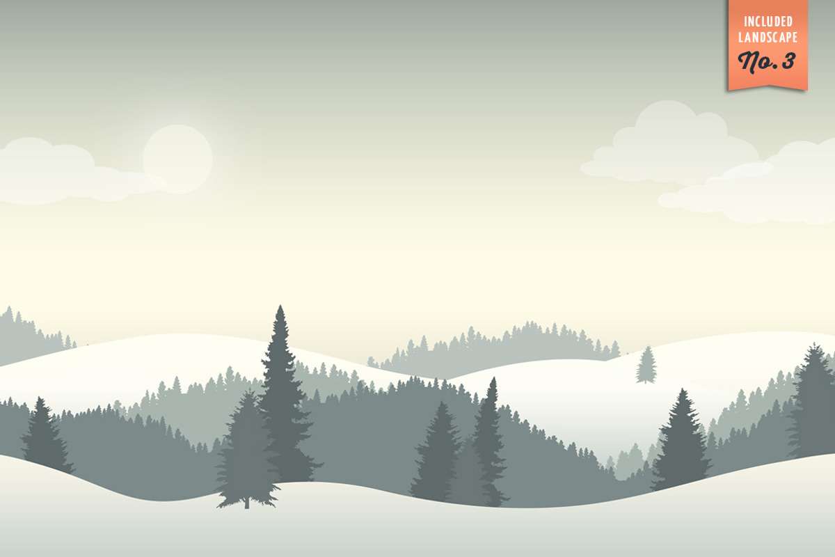 Winter Landscape Construction Set, an Animal Illustration by nordicworker (Photo 4 of 5)
