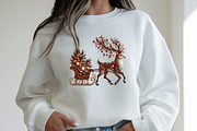 Ornate Christmas Reindeer Sleigh, a Seasonal Illustration by Printable Design Store (Thumbnail 3 of 3)