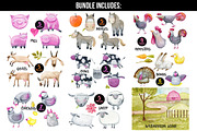 Watercolor Farm Animals Bundle, an Animal Illustration by Bibela (Thumbnail 3 of 16)