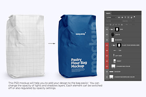 Paper Flour Bag PSD Mockups Set