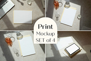 Print Mockup SET with iPad Mockup