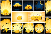 Halloween Backgrounds Set, a Seasonal Illustration by PictureInStock (Thumbnail 2 of 3)