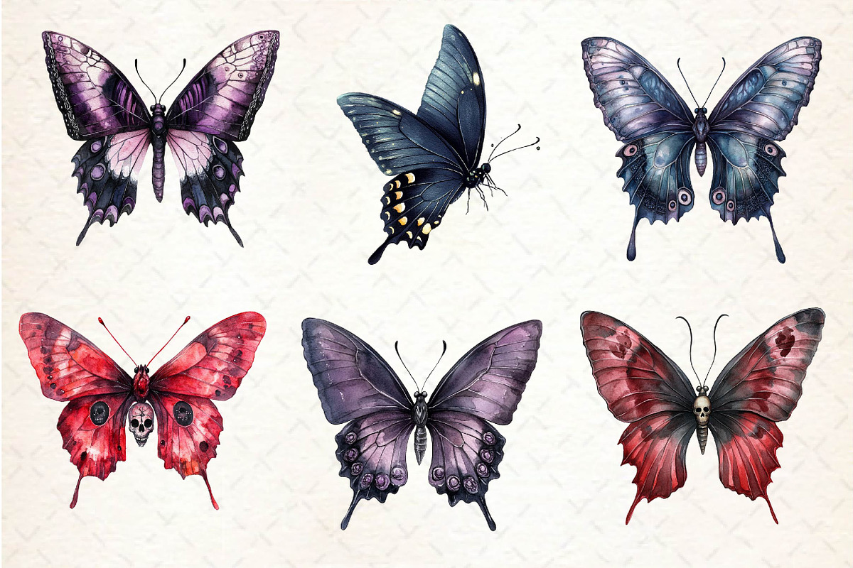 Gothic Spring Butterfly Clipart, an Illustration by Dream Creation (Photo 5 of 5)