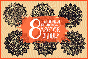 Mandala Border Silhouette Pack, an Illustration by Gfx_Store