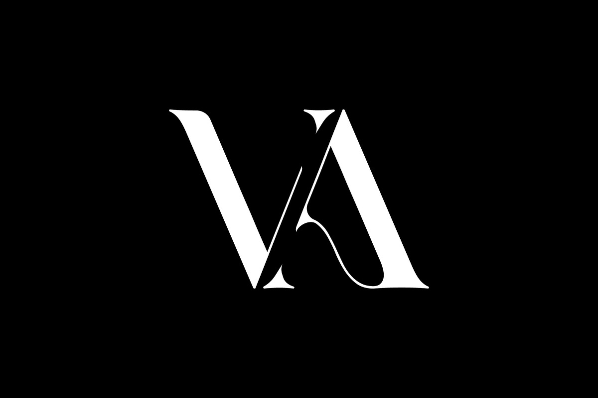Stylish VA Monogram Logo in Blue Ton, a Branding & Logo Template by Salman Shop (Photo 3 of 4)