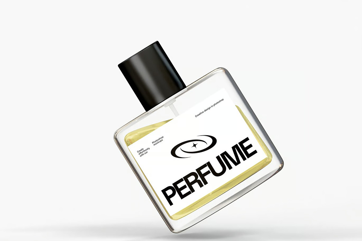 Perfume Bottle Mockup, a Packaging Mockup by renderstockmarket (Photo 3 of 4)