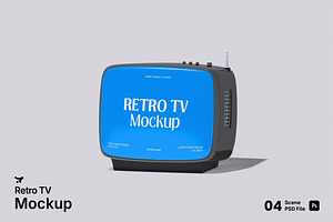 Retro TV Mockup Bundle Set, a Wearable Device Mockup by Rielismee