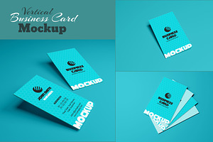 Vertical Business Card Mockups, a Product Mockup by alimran24