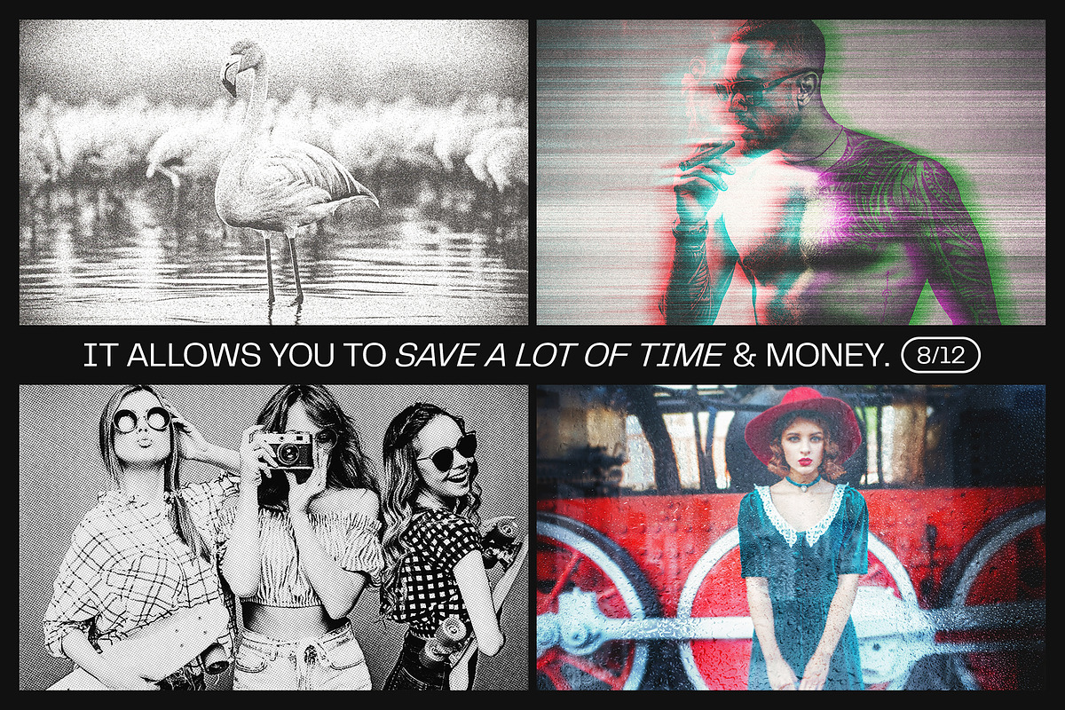 12 Photo Effect Templates, a Brushes & More by iDoodle Studio (Photo 5 of 6)