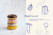 Whimsical Birthday line art, a Decorative Illustration by Yuliia Lashevska (Thumbnail 6 of 11)