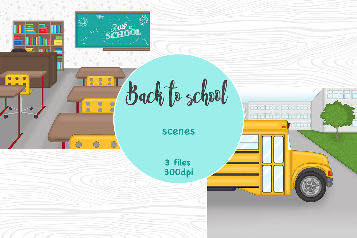 Back To School Scenes, an Education Illustration by GlamArtZhanna