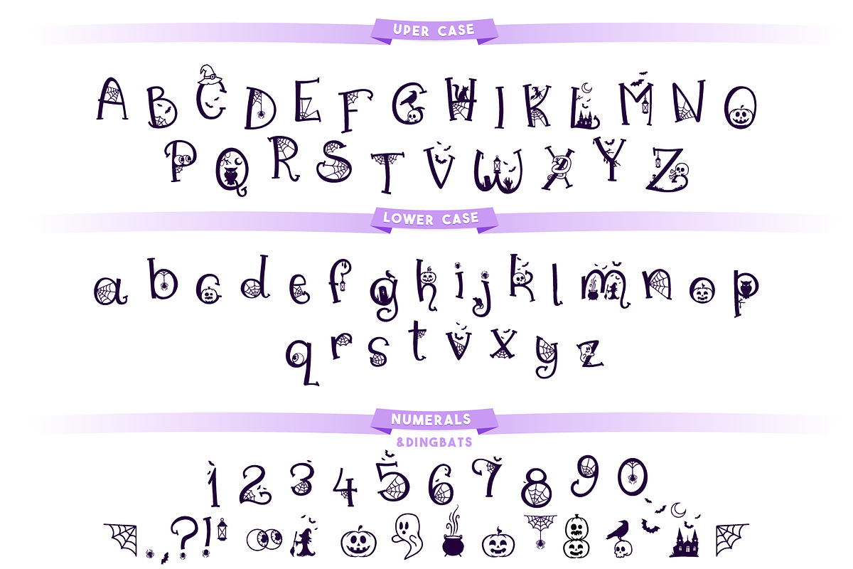 Halloween Font - Trick or Treat, a Font by Anastasia Feya (Photo 2 of 4)