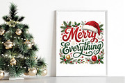 Merry Everything Christmas PNG, a Seasonal Illustration by DreamPrint404 (Thumbnail 5 of 6)