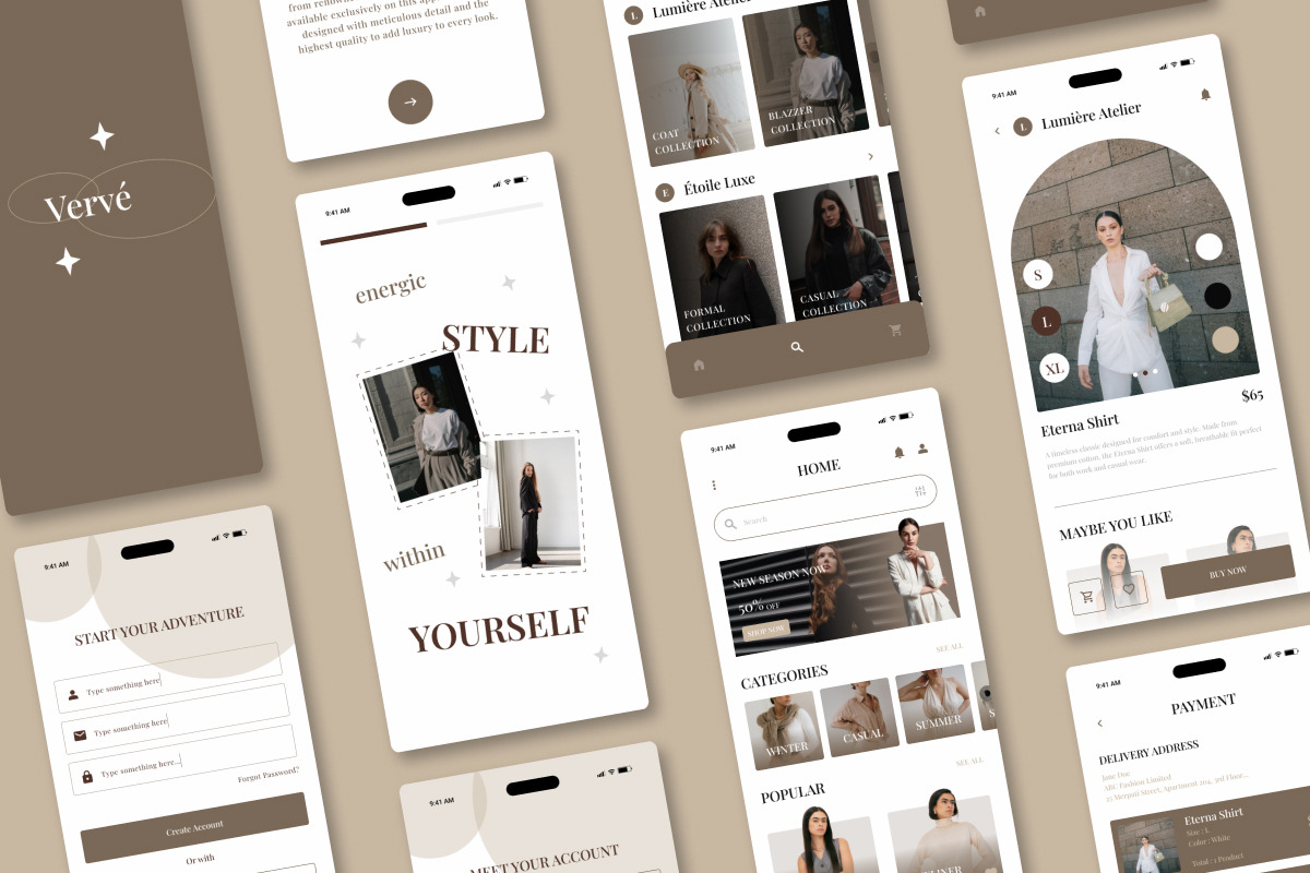 Verve - E-Commerce Mobile App, an App Template by productype1 (Photo 4 of 5)