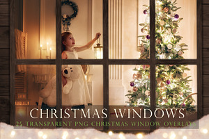 Christmas Window And Lights Overlays