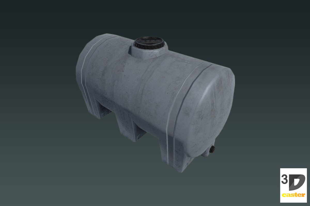 Water Tank - Big Plastic Barrel, an Object 3D Model by 3DCaster (Photo 3 of 6)