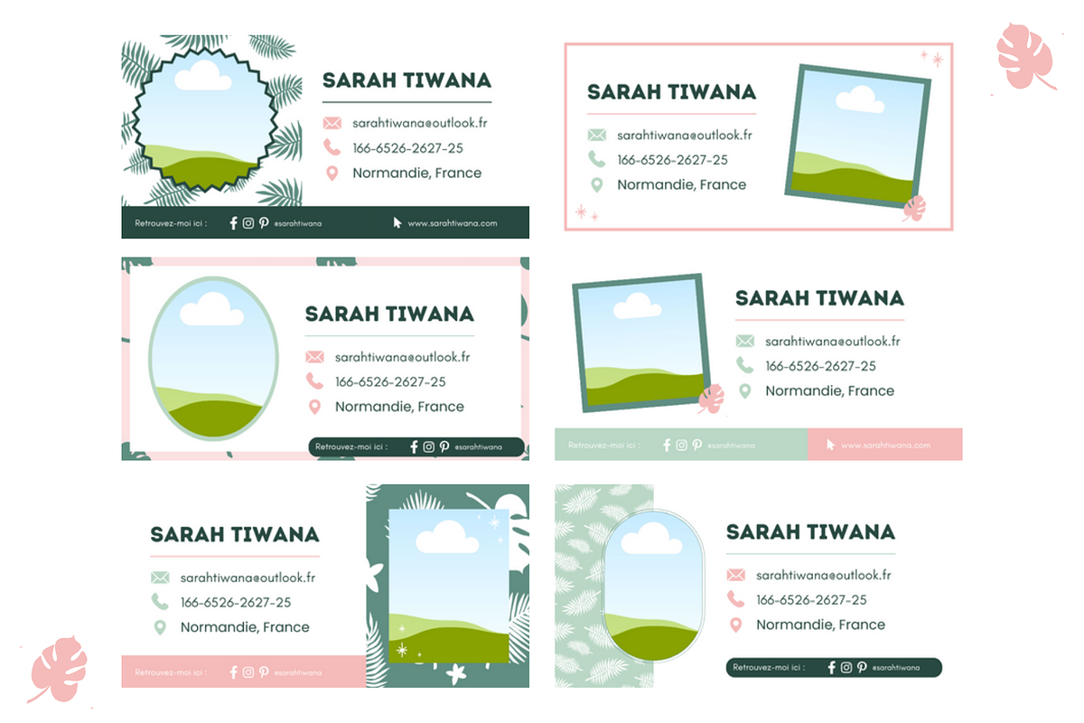E-Mail Signature Templates Canva, a Social Media Template by florasfabrica (Photo 2 of 3)