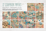 Vintage Marine Life, a Background Graphic by Curve Design (Thumbnail 6 of 7)
