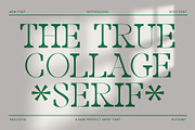 The True Collage, a Serif Font by Muflieart (Thumbnail 1 of 7)