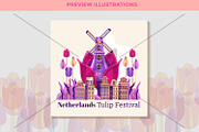 Tulip Festival Illustrations, an Illustration by defarmerdesign (Thumbnail 3 of 5)