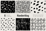 Handwriting. 6 Seamless Patterns, a Pattern Graphic by le-genda (Thumbnail 1 of 8)