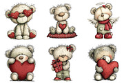 Whimsical Valentine Teddy Bear PNG, an Illustration by Craft Nest (Thumbnail 8 of 11)