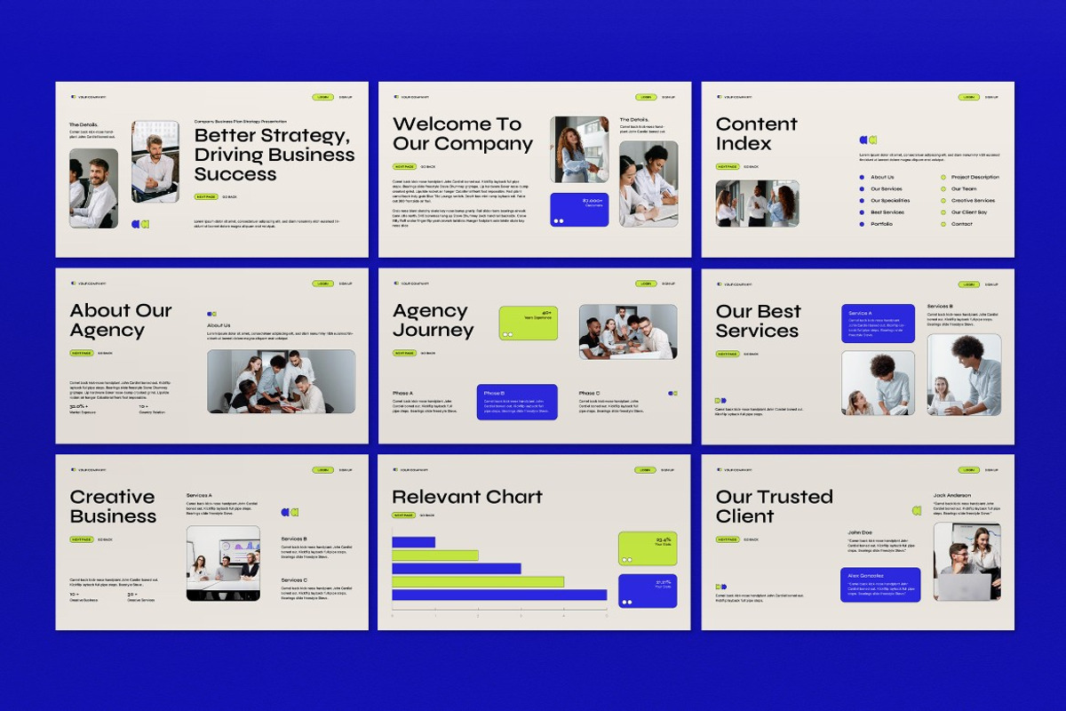 Cream Business Strategy Google Slide, a Presentation Template by graphicook (Photo 2 of 5)
