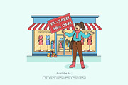 Mega Sale Discount Store, a Seasonal Illustration by Partikusi Design (Thumbnail 2 of 3)