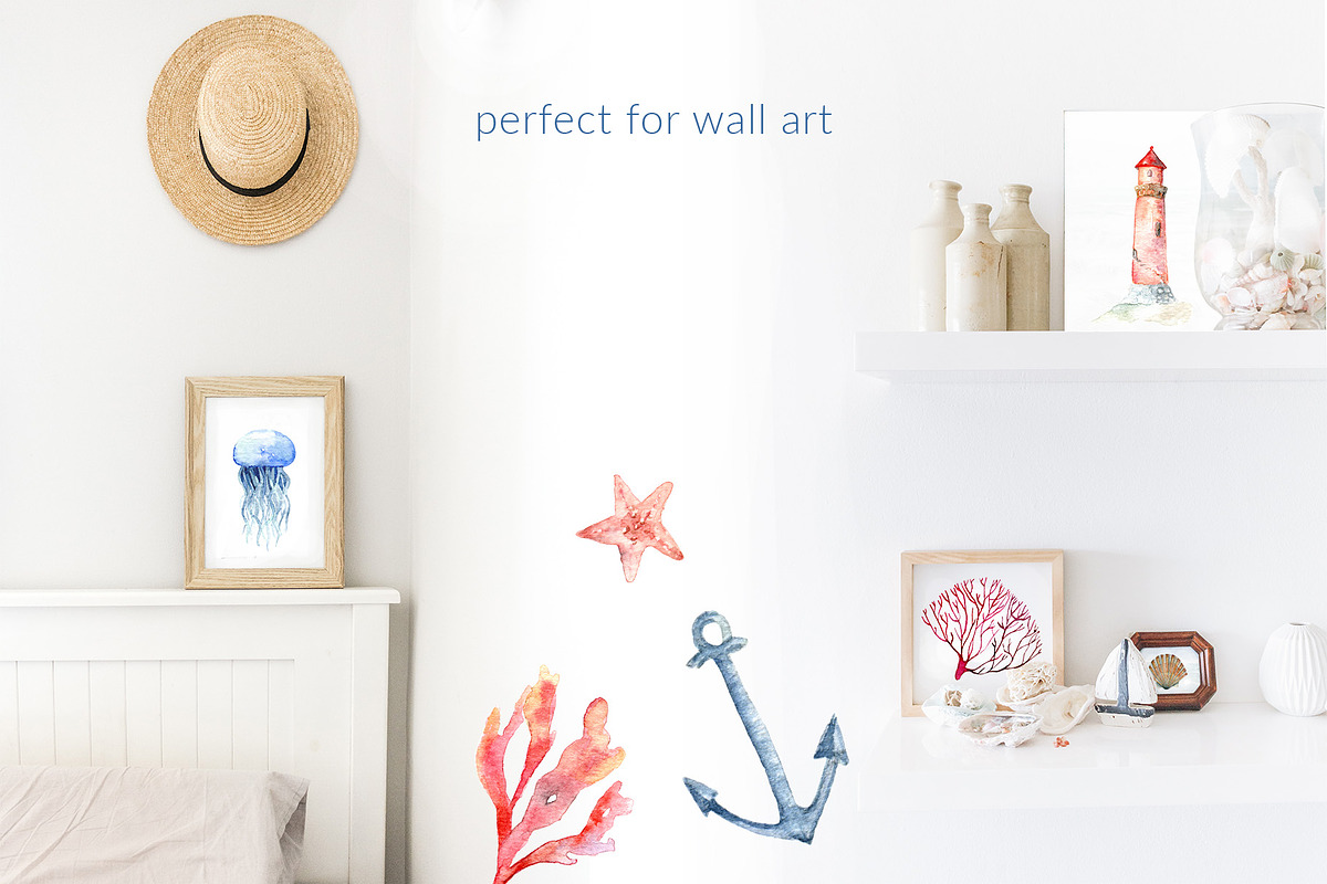 By The Sea – Watercolor Collection, an Illustration by SophieLittleEye (Photo 10 of 12)