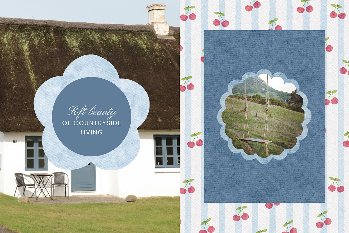 Cottagecore Nostalgia Frames Kit, a Background Graphic by Yuliia Lashevska (Photo 2 of 11)