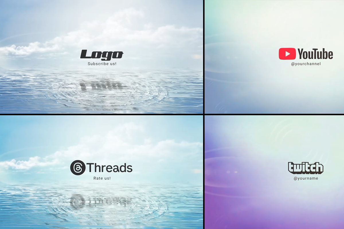 Clean Logo Water For After Effects