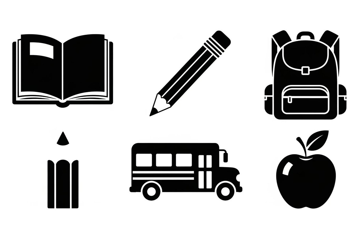Back To School Silhouette Bundle, an Illustration by Designer_Momina (Photo 26 of 51)