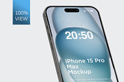 Iphone 15 Pro Max Mockup, an iPhone Mockup by graphiccrew (Thumbnail 7 of 14)