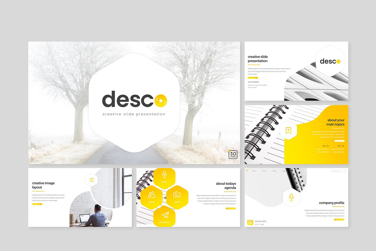 Desco - Powerpoint Template, a Presentation Template by inspirasign