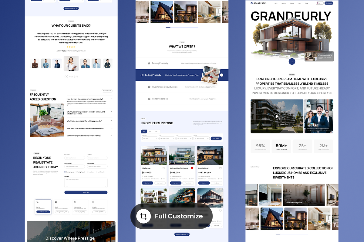 Grandeurly -Real Estate Landing Page preview 3