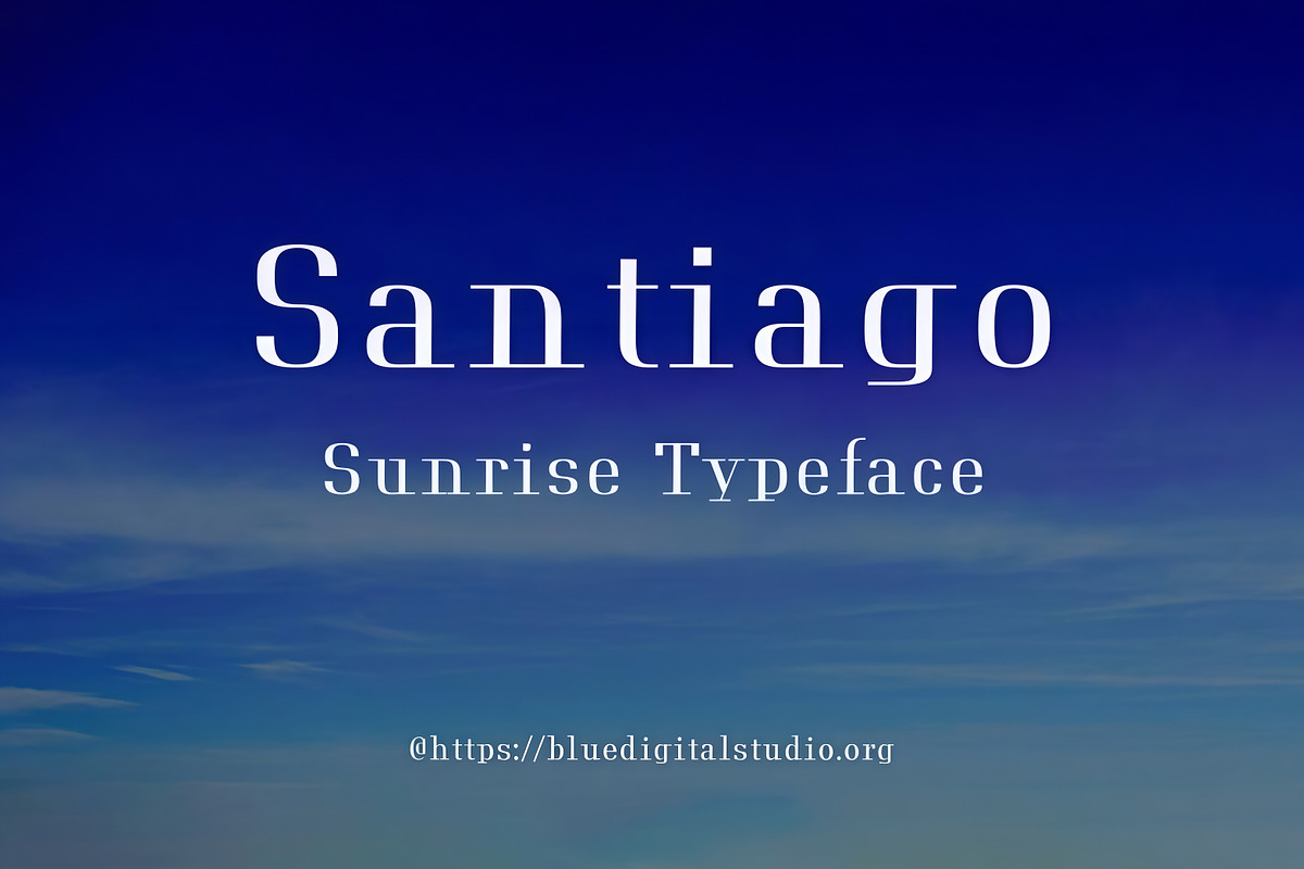 Santiago Sunrise Luxury Serif, a Slab Serif Font by Blue Digital Studio (Photo 1 of 2)