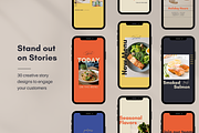 Restaurant Instagram Kit | Canva, a Social Media Template by Rose & Co. (Thumbnail 4 of 8)