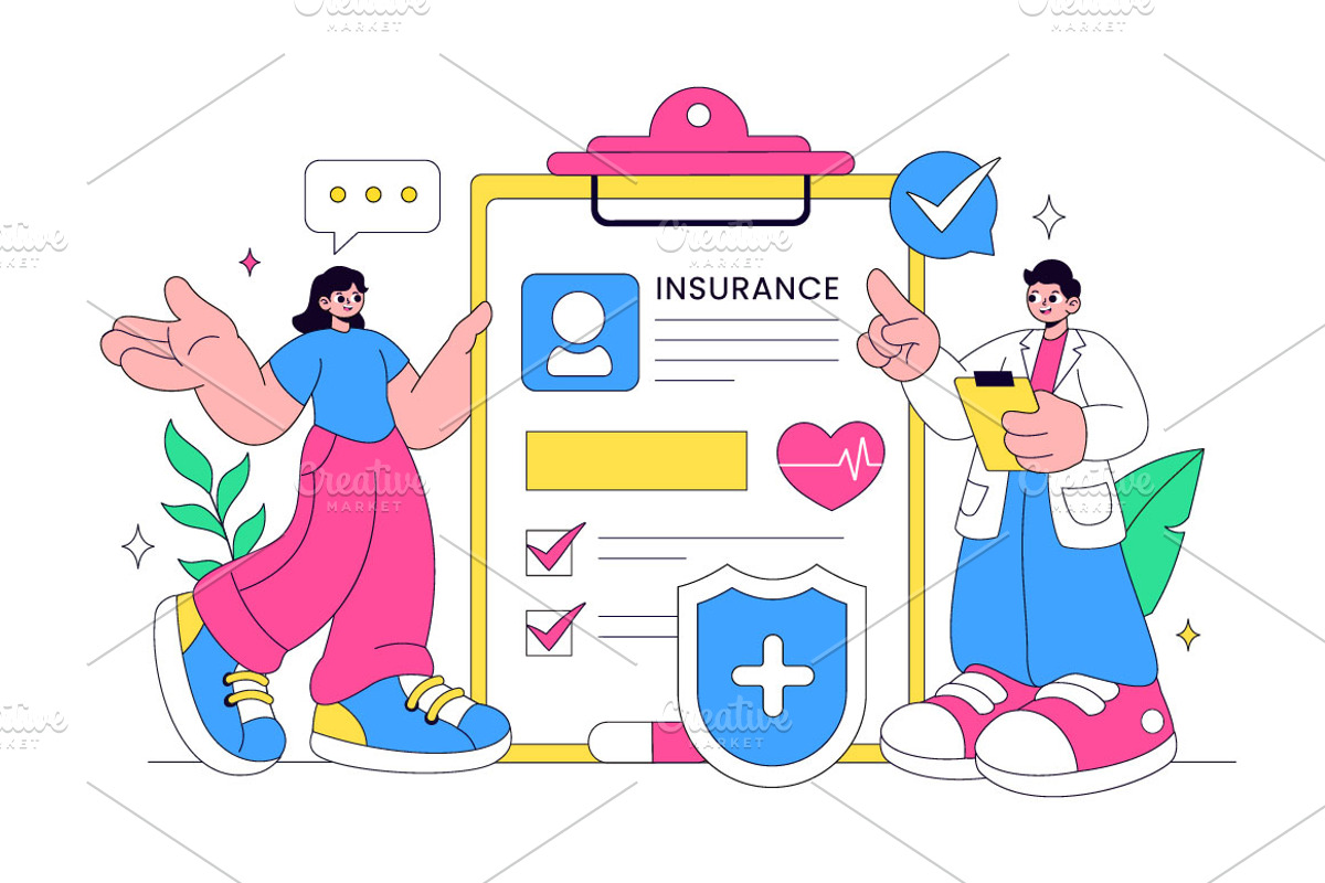 10 Health Insurance Illustration, a Healthcare Illustration by denayunebgt (Photo 4 of 4)