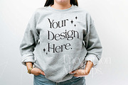Sport Grey Gildan 18000 Mockup x3, a Hoody Mockup by Uncommon Mockups (Thumbnail 2 of 7)
