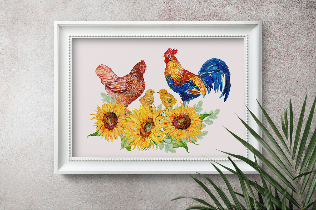 Bird Farm watercolor clipart, an Animal Illustration by MitrushovaArt (Photo 5 of 5)