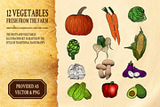 Hand-drawn Fruit and Vegetable Set, an Object Illustration by Riswan Ratta (Thumbnail 2 of 8)