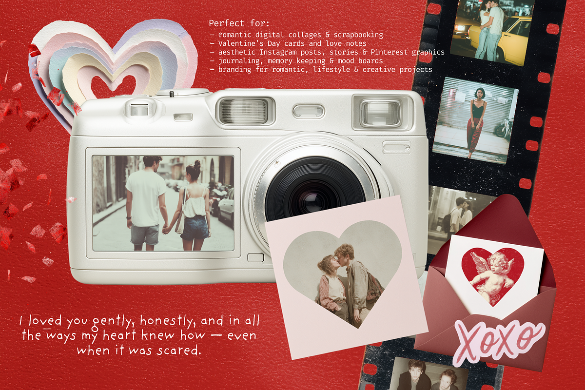 Romantic Love Collage Kit, an Object Graphic by VirinaDesign (Photo 4 of 15)
