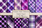 Purple Plaid Patterns, a Texture Illustration by DreamPrint404 (Thumbnail 1 of 4)