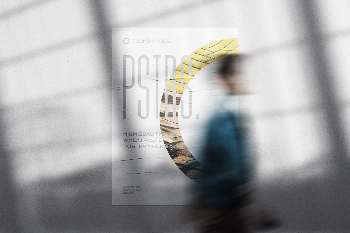 50 poster mockup bundle glued paper, an Advertising Mockup by FoundImages (Photo 22 of 55)
