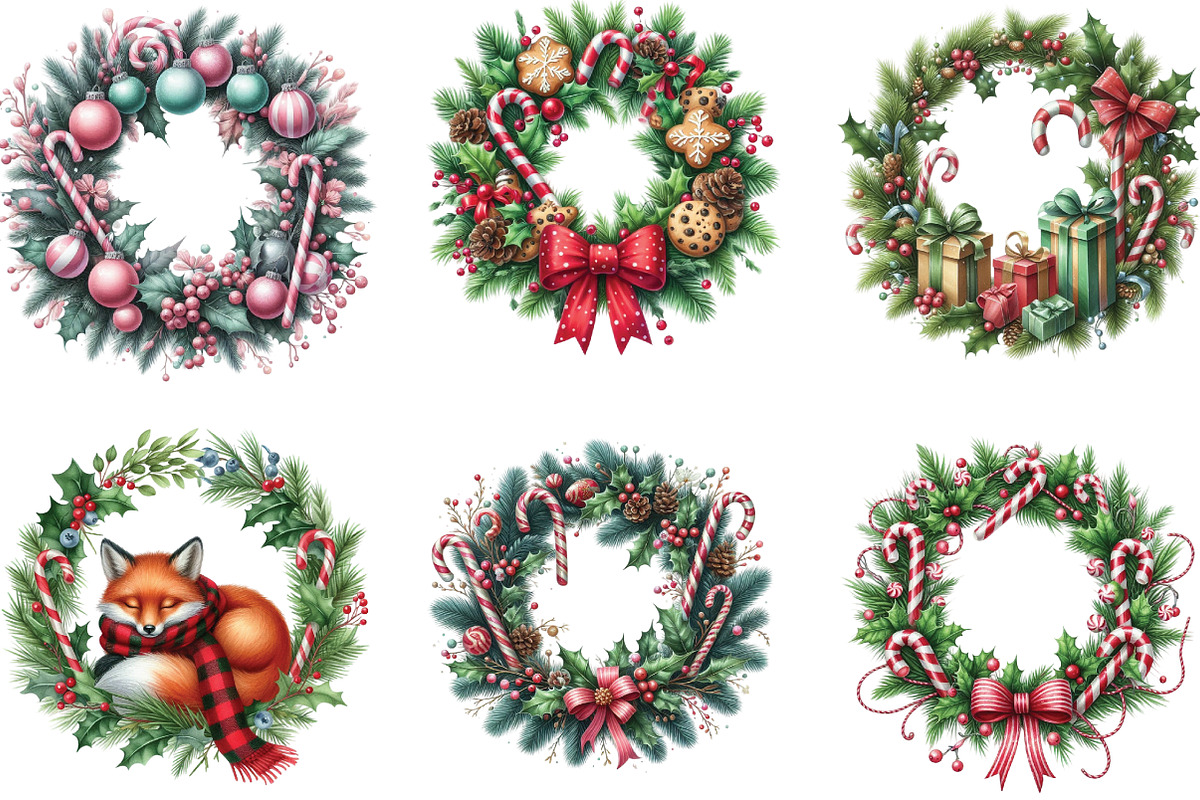 Grass Wreath Christmas Sublimation, an Illustration by CraftArtStudio (Photo 3 of 6)