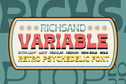 Richsand | Retro Psychedelic Font, a Sans Serif Font by Tiptop Graphic (Thumbnail 8 of 9)