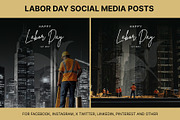 61 Labor day social media posts set, a Social Media Template by Walldecorated (Thumbnail 12 of 29)