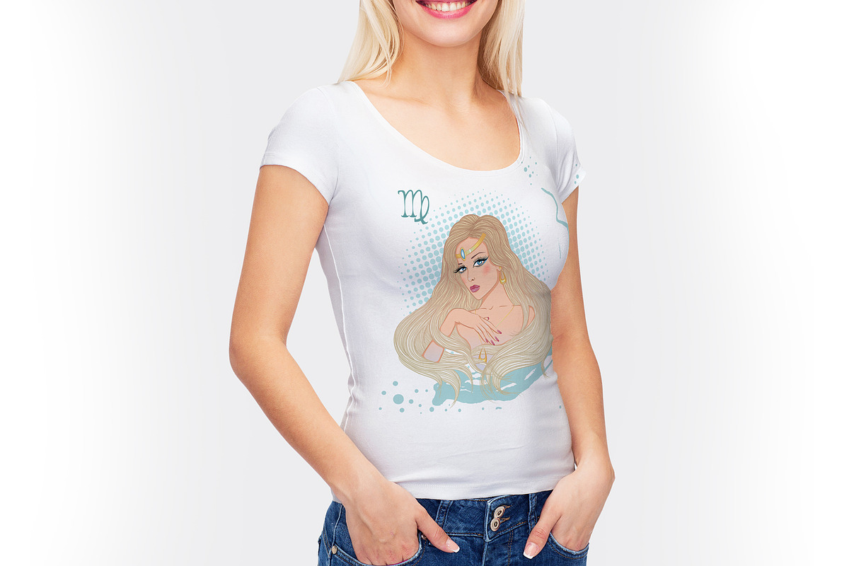 12 Zodiac Girl Hand Drawn Collection, a Healthcare Illustration by ennona_art (Photo 11 of 13)