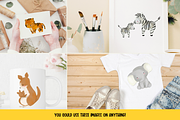 Watercolor, Jungle Animals, Safari,, an Animal Illustration by CommercialCliparts (Thumbnail 5 of 6)