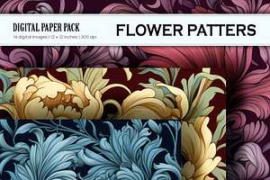 Floral Patterns 06. Digital Paper.